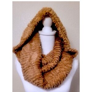Hooded furry scarf